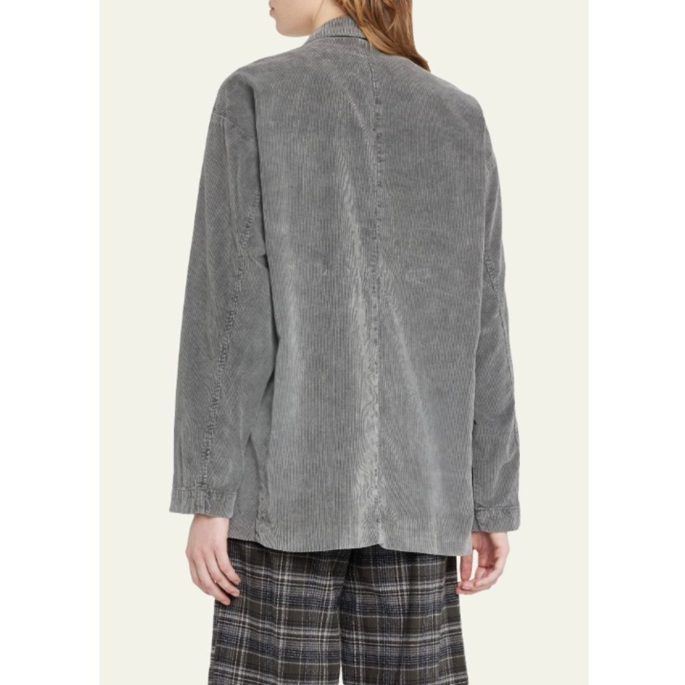 NSF Corduroy Blazer Jacket Women's Small Gray Relaxed Classic Western Casual Y2K - Picture 13 of 14